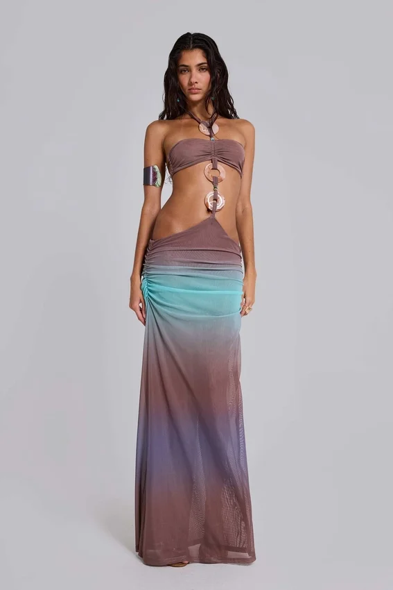 Vestido largo «Ombre» de Marilis