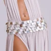Vestido largo Oryx con conchas