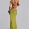 Vestido largo sin espalda drapeado «Darlyn»