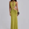Vestido largo sin espalda drapeado «Darlyn»