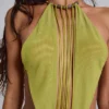 Vestido largo sin espalda drapeado «Darlyn»