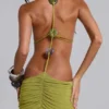Vestido largo sin espalda drapeado «Darlyn»