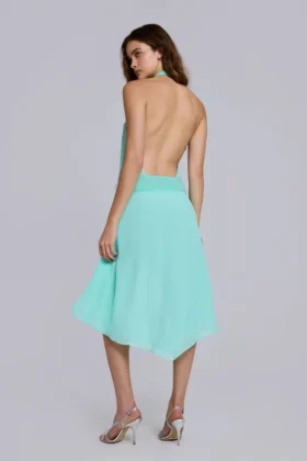 Vestido midi de gasa con lentejuelas «Serilda»