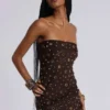 Vestido vendaje con tachuelas Serena